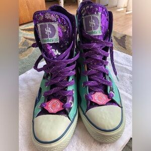 Colorful High-Top Wedge Shoes